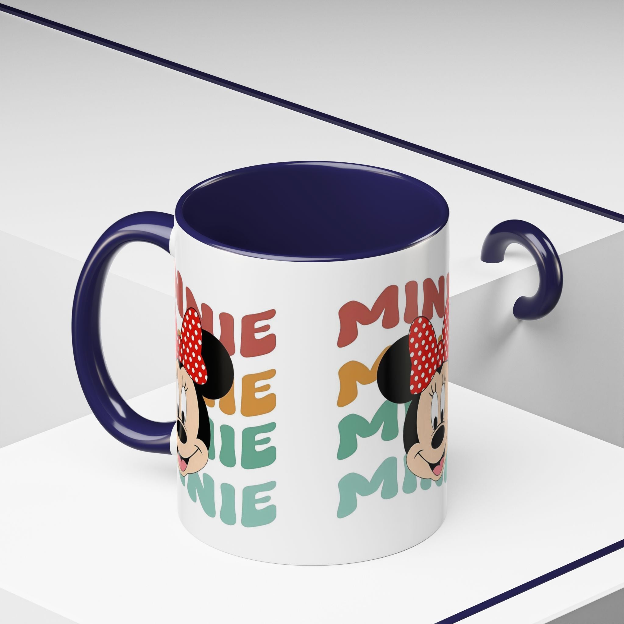 Minnie Mouse Accent Coffee Mug — Retro Colorful Disney Character Design (11/15 oz)